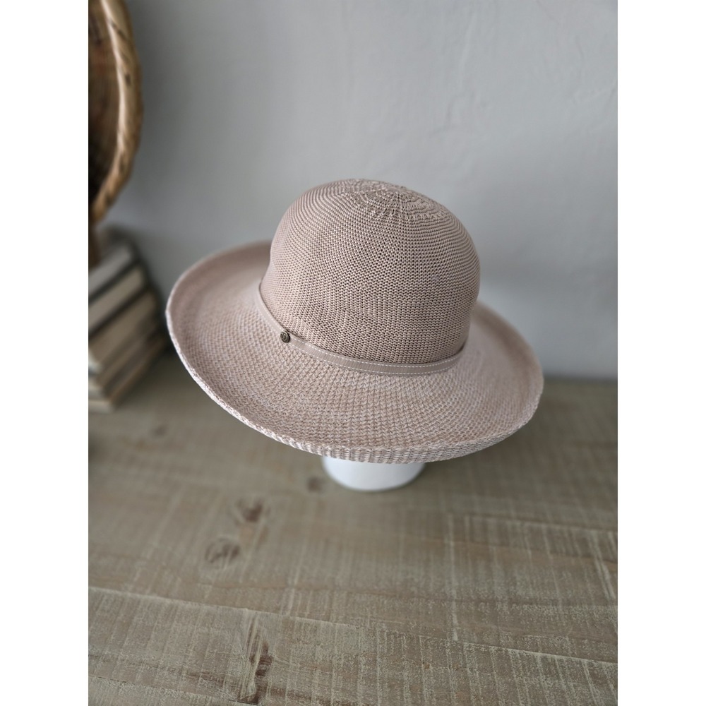 WALLAROO Victoria Brim Sun Hat Adjustable Drawstring Two Tone Beige Lightweight - Picture 2 of 8